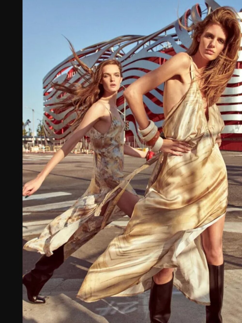 ZARA ZW Collection Women Earth Printed Satin Open Back Long Dress NWT 109$